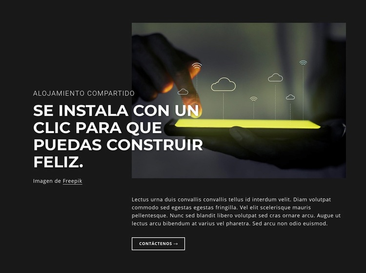 Servidores en la nube Plantillas de creación de sitios web