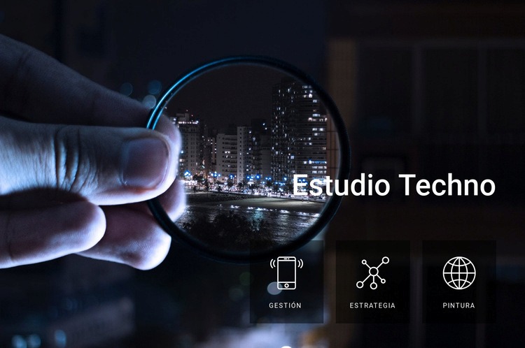 Estudio de tecnología y equipamiento Maqueta de sitio web