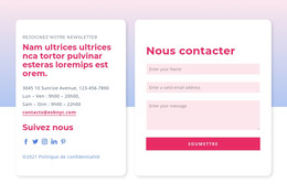 Formulaire De Contact Avec Dégradé - Modèle HTML5 Réactif