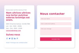 Formulaire De Contact Avec Dégradé - Belle Page De Destination