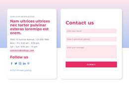 Contact Form With Gradient - Responsive HTML5 Template