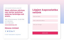 Kapcsolatfelvételi Űrlap Gradienssel – Ingyenes Sablon