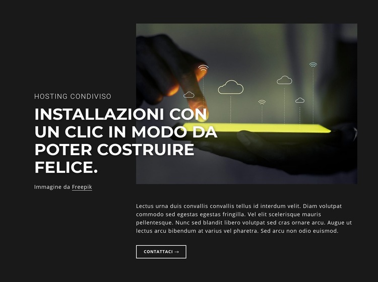 Server cloud Costruttore di siti web HTML