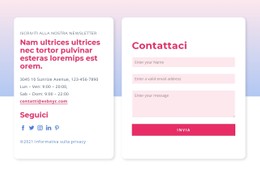 Modulo Di Contatto Con Gradiente Sito Web Gratuito