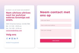 Contactformulier Met Verloop - Gratis Sjabloon