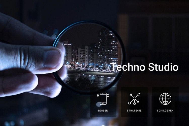 Technologie- en apparatuurstudio Website mockup