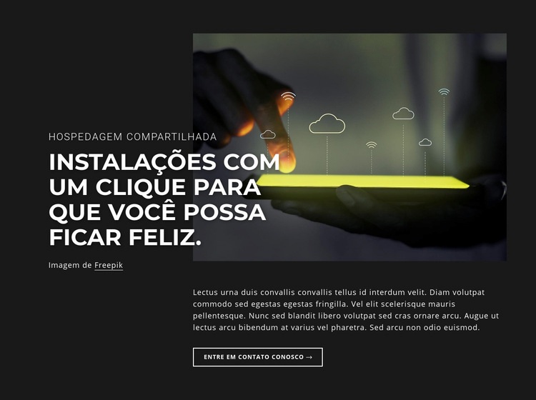 Servidores de nuvem Design do site