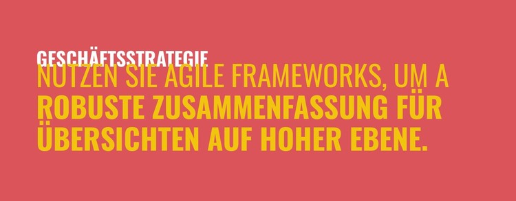 Frameworks bereitzustellen CSS-Vorlage