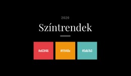 2020 -As Színtrendek - Ingyenes Sablon