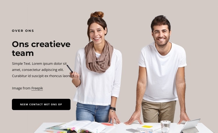 Boetiek creatieve studio Website ontwerp