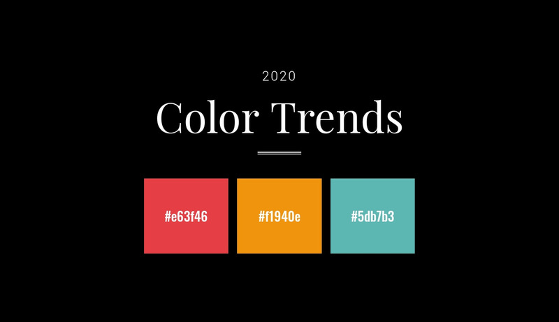 2020 color trends  Wix Template Alternative