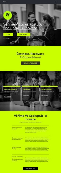 Oceněná Společnost – Šablona Kódu HTML