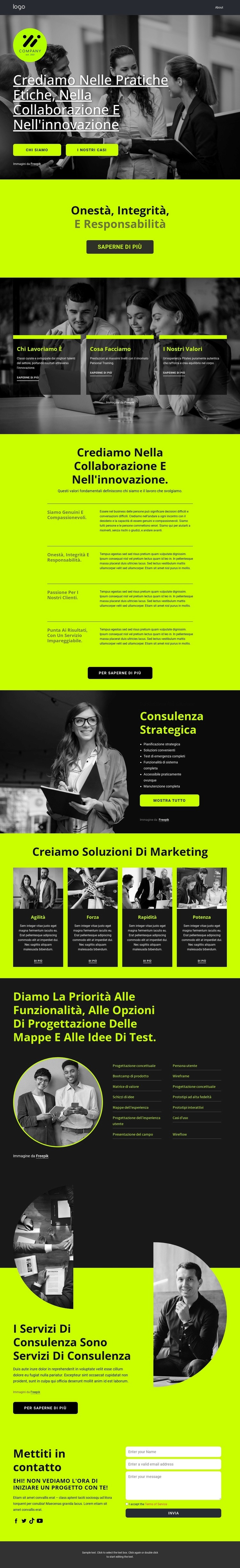 Azienda premiata Modello HTML5