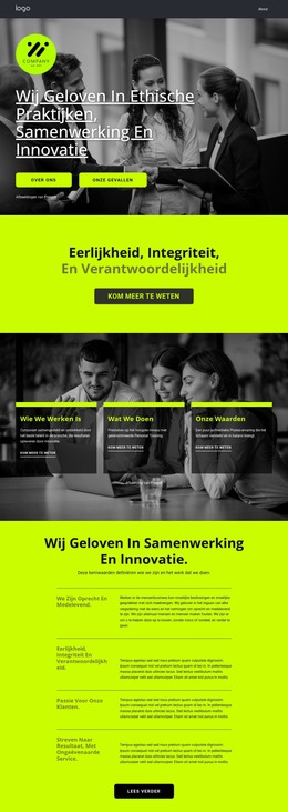 Bekroond Bedrijf - Joomla-Websitesjabloon