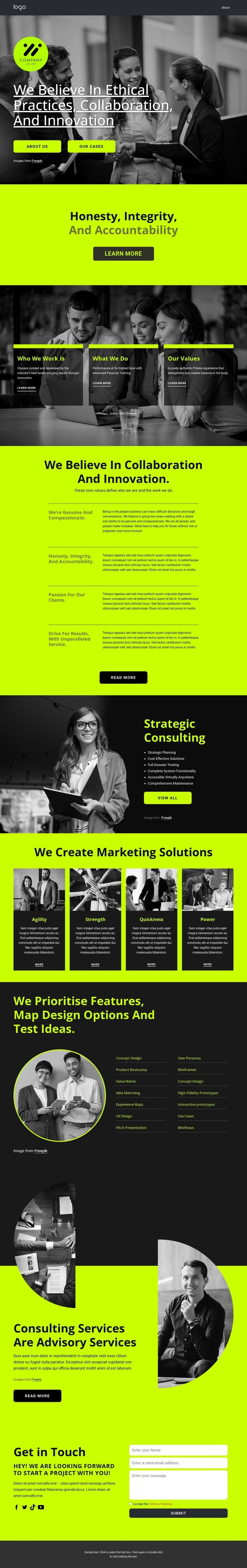 Award-winning company Squarespace Template Alternative