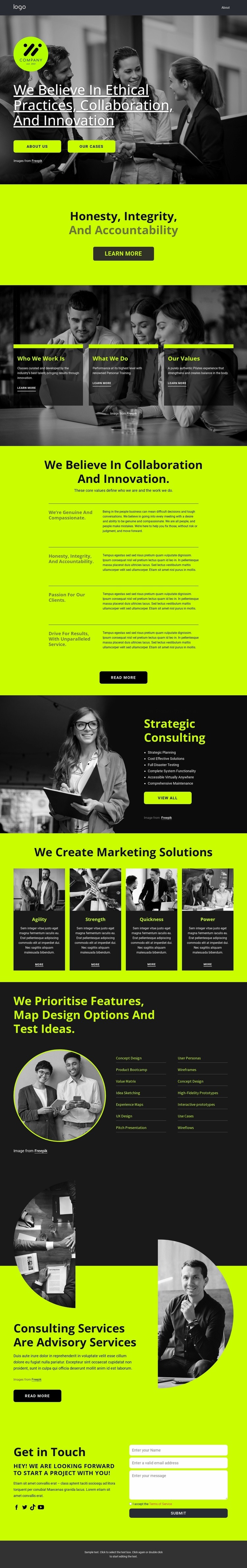 Award-winning company Wix Template Alternative