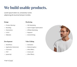 CSS Grid Template Column For We Build Amazing Products