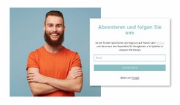 Atemberaubende HTML5-Vorlage Für Abonniere Uns