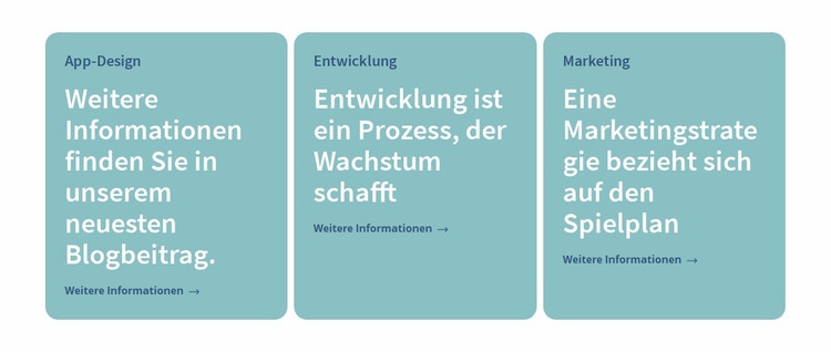 3 Spalten mit Text Website Builder-Vorlagen