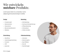 Mehrzweck-Landingpage Für Wir Bauen Tolle Produkte