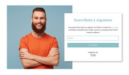 Suscríbete A Nosotros - Free HTML Website Builder