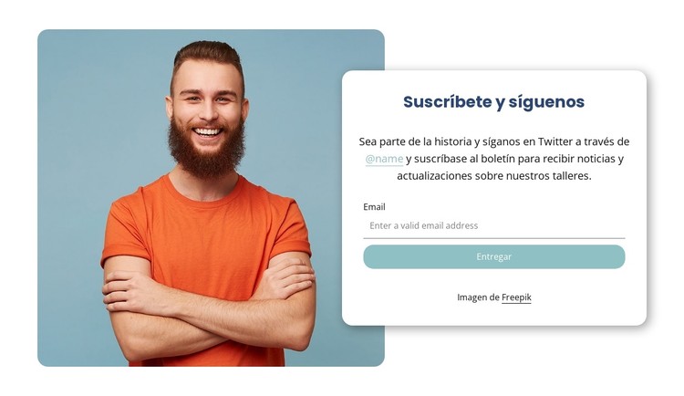 Suscríbete a nosotros Plantilla CSS