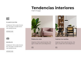 Tendencias Interiores: Plantilla HTML Y CSS