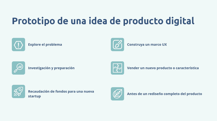 Creación de prototipos de productos digitales Plantilla Joomla