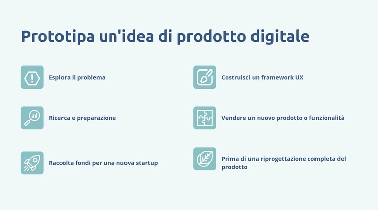 Prototipazione digitale di prodotti Costruttore di siti web HTML