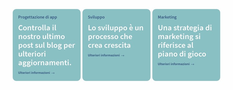 3 colonne con testo Modelli di Website Builder