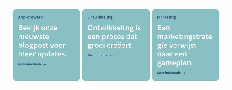 3 kolommen met tekst HTML5-sjabloon