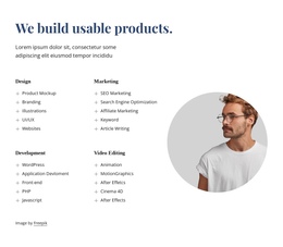 We Build Amazing Products - Best Free One Page