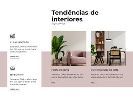 Modelo Web Responsivo Para Tendências De Interiores