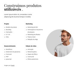 Modelo HTML5 Incrível Para Nós Construímos Produtos Incríveis