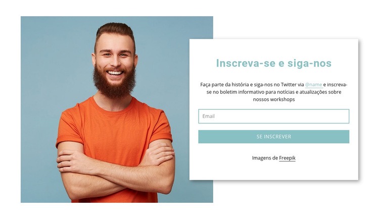 Inscreva-se para nós Landing Page