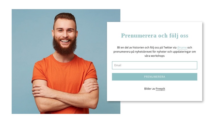 Prenumerera på oss CSS -mall