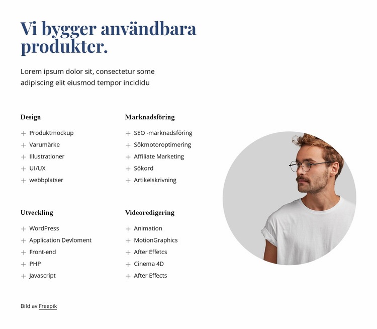 Vi bygger fantastiska produkter CSS -mall