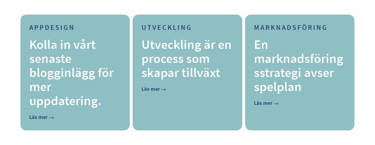 3 kolumner med text Mall