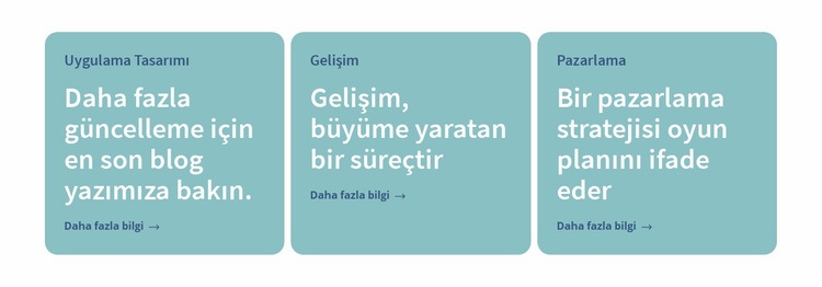 3 Metin içeren sütunlar Web Sitesi Mockup'ı