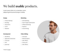 We Build Amazing Products - Web Page Design For Inspiration