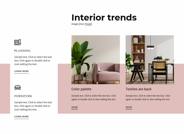 Interior trends Website Builder Templates