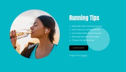 Tips For Newbie Runners Landing Page