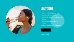 Site-Vorlage Für Tipps Für Laufanfänger