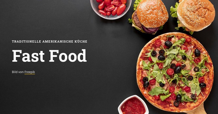 Fastfood-Restaurant Website Builder-Vorlagen