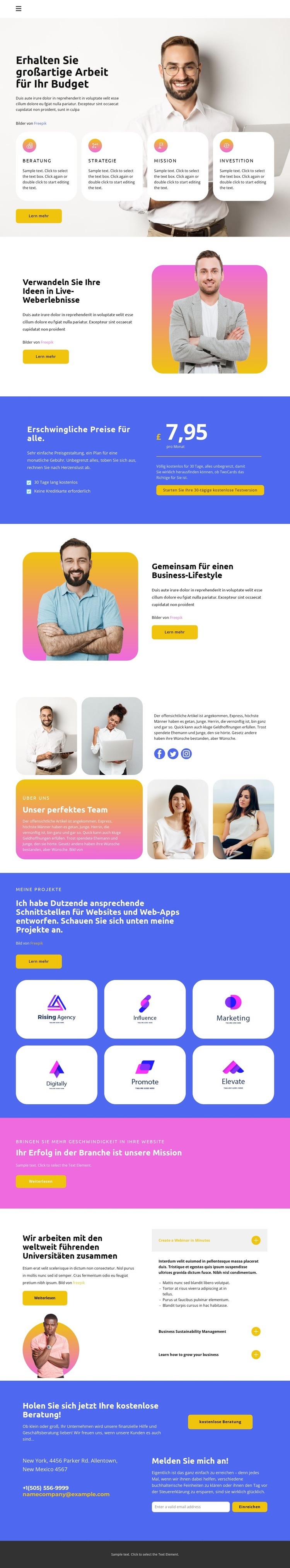 Das ist die beste Richtung Website Builder-Vorlagen