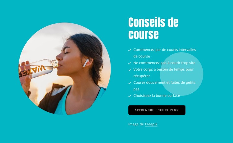 Conseils pour les coureurs débutants Modèles de constructeur de sites Web