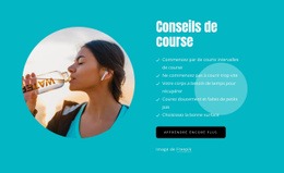 Conseils Pour Les Coureurs Débutants - Modèle De Maquette De Site Web
