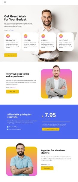 Responsive Web Template For This Is The Best Direction