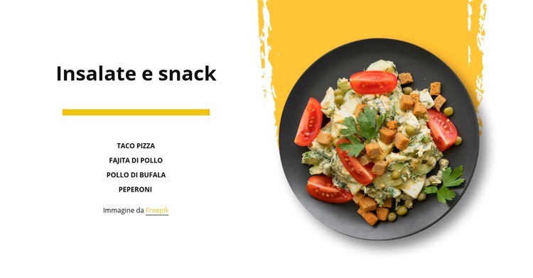 Insalata messicana Mockup del sito web