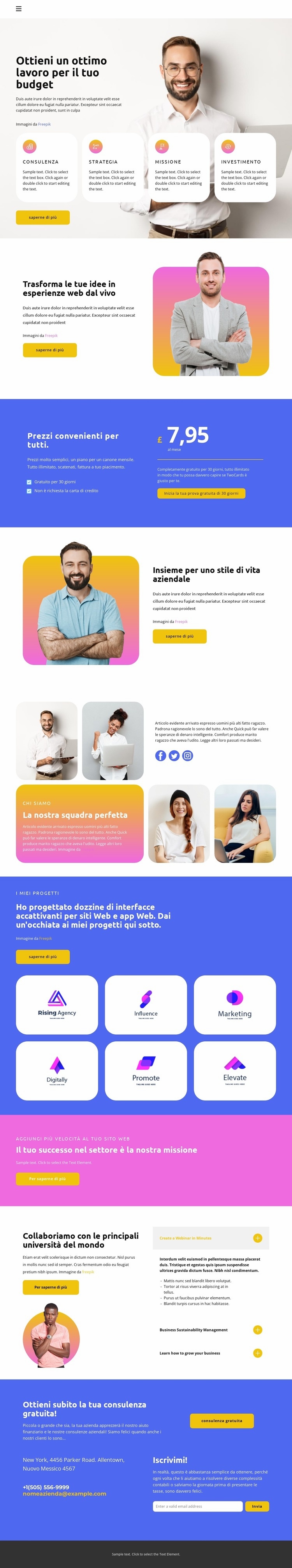 Questa è la direzione migliore Mockup del sito web